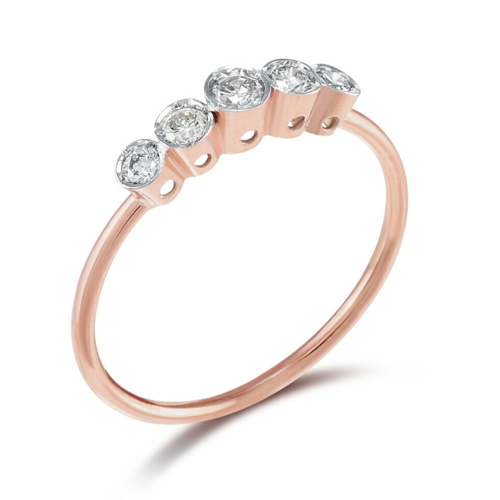 10k Rose Gold 0.30Ct real Diamond Ring